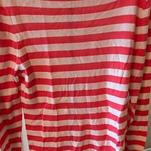 LOFT Red and White Striped Top